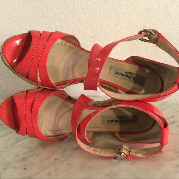 L. K. Bennett London Coral Wedge Sandals - Picture 9 of 16